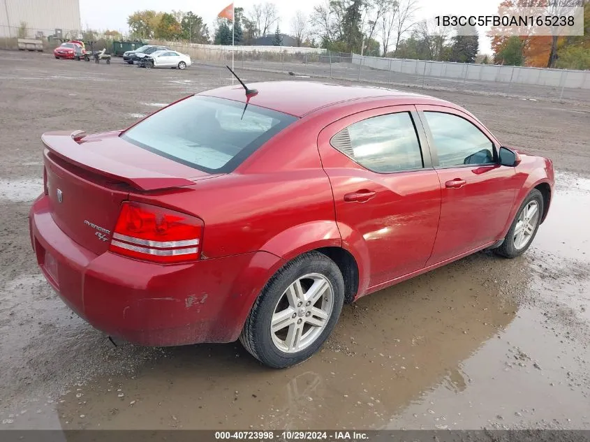 2010 Dodge Avenger R/T VIN: 1B3CC5FB0AN165238 Lot: 40723998