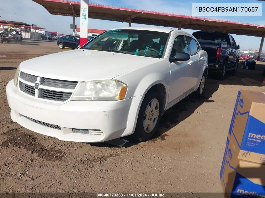 2010 Dodge Avenger Sxt VIN: 1B3CC4FB9AN170657 Lot: 40773368