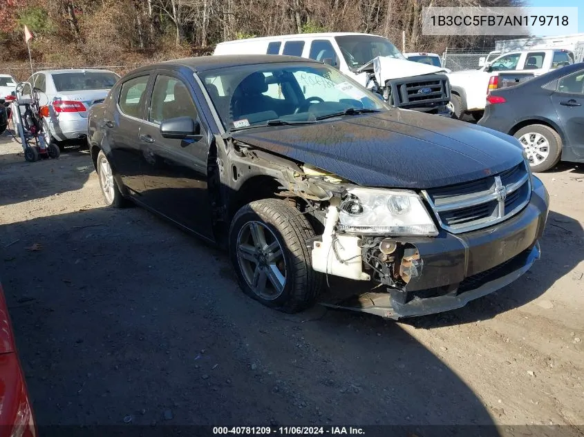 2010 Dodge Avenger R/T VIN: 1B3CC5FB7AN179718 Lot: 40781209