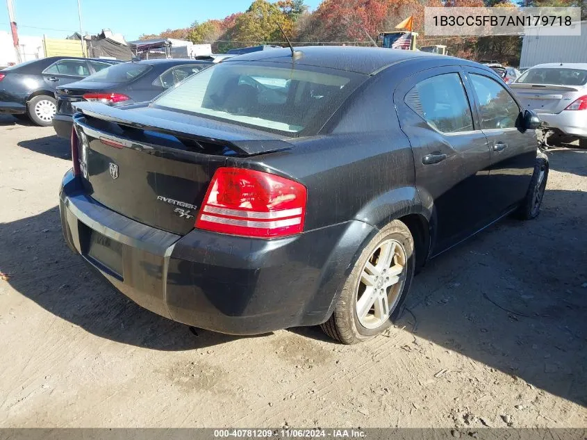 2010 Dodge Avenger R/T VIN: 1B3CC5FB7AN179718 Lot: 40781209