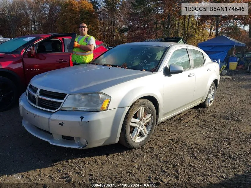 2010 Dodge Avenger R/T VIN: 1B3CC5FB5AN174646 Lot: 40786375