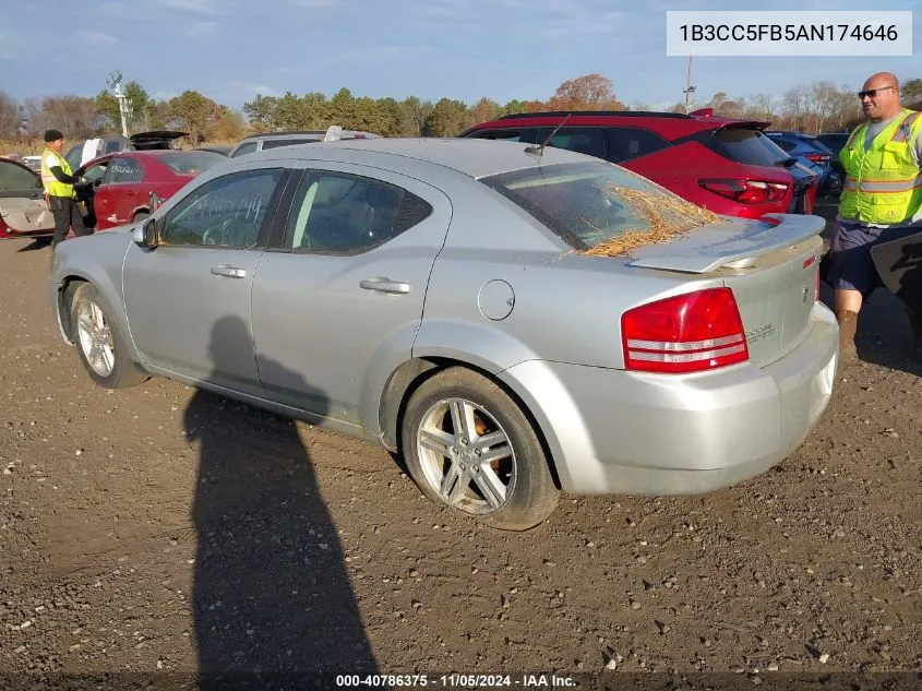 1B3CC5FB5AN174646 2010 Dodge Avenger R/T