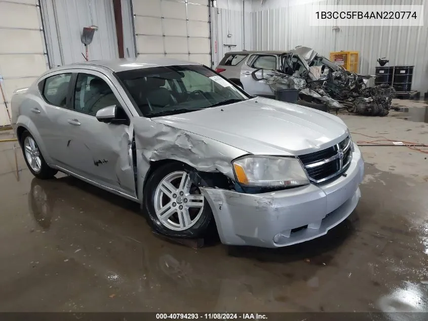 2010 Dodge Avenger R/T VIN: 1B3CC5FB4AN220774 Lot: 40794293