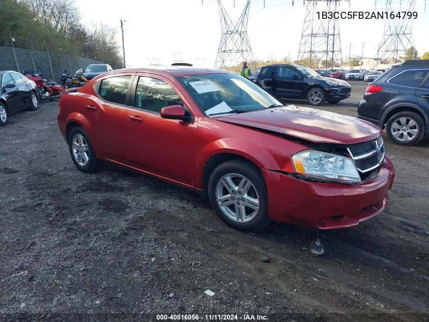 2010 Dodge Avenger R/T VIN: 1B3CC5FB2AN164799 Lot: 40816056