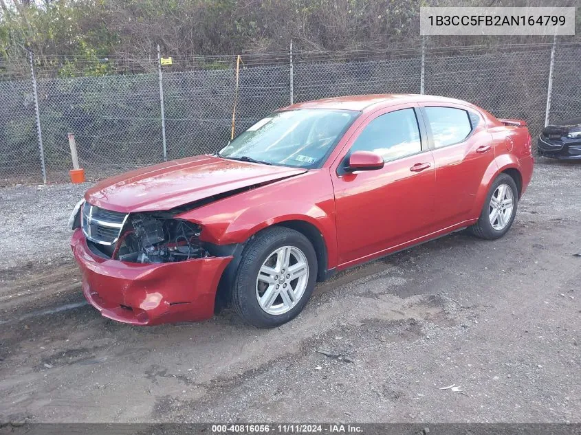 2010 Dodge Avenger R/T VIN: 1B3CC5FB2AN164799 Lot: 40816056