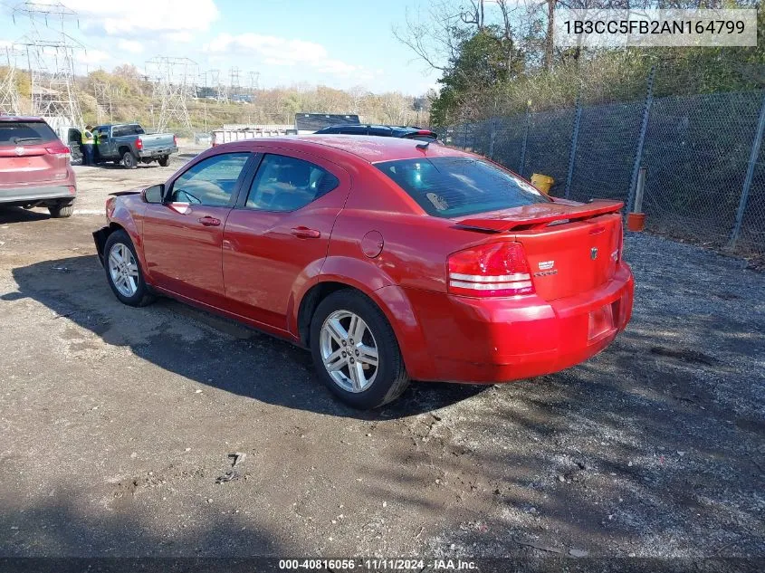 2010 Dodge Avenger R/T VIN: 1B3CC5FB2AN164799 Lot: 40816056