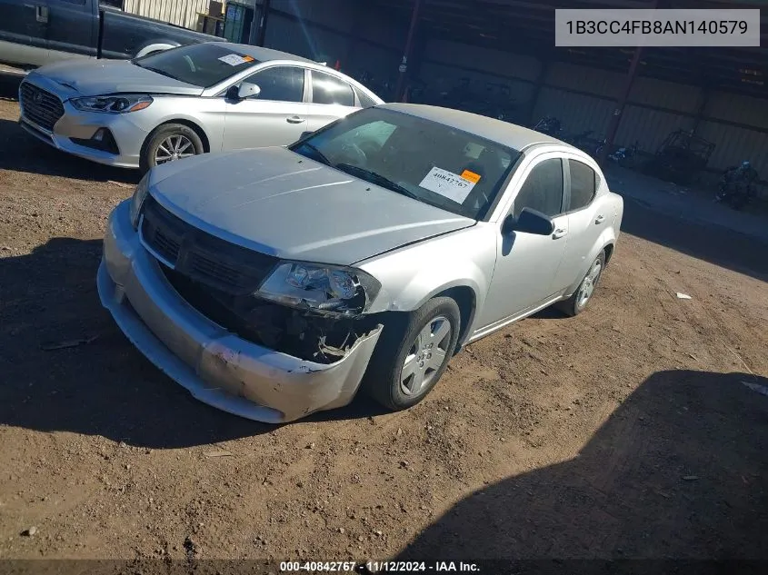 2010 Dodge Avenger Sxt VIN: 1B3CC4FB8AN140579 Lot: 40842767