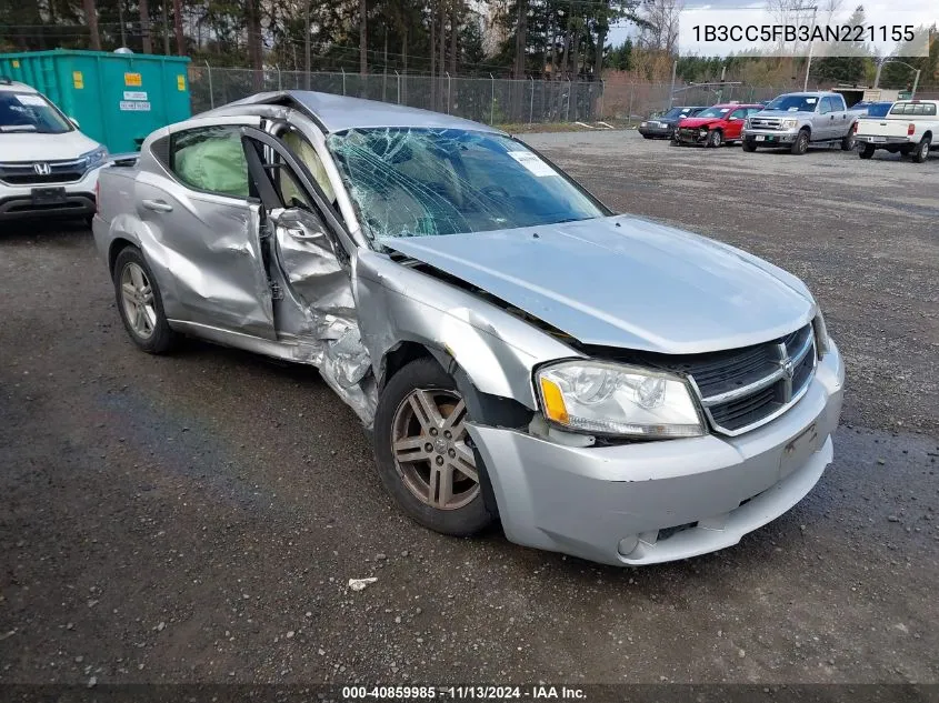 2010 Dodge Avenger R/T VIN: 1B3CC5FB3AN221155 Lot: 40859985