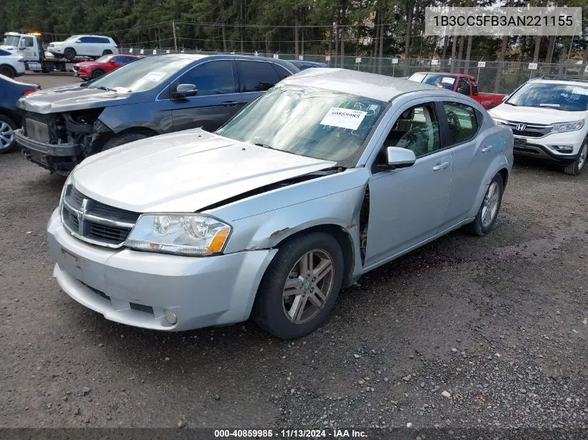 2010 Dodge Avenger R/T VIN: 1B3CC5FB3AN221155 Lot: 40859985