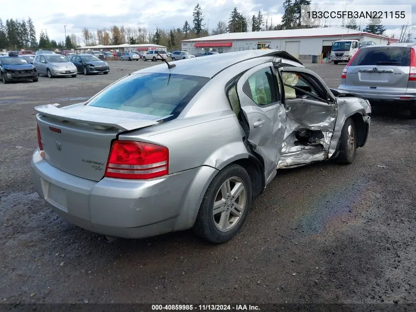 2010 Dodge Avenger R/T VIN: 1B3CC5FB3AN221155 Lot: 40859985