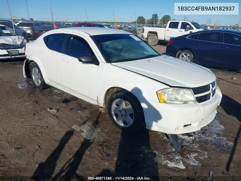 2010 Dodge Avenger Sxt VIN: 1B3CC4FB9AN182937 Lot: 40871348