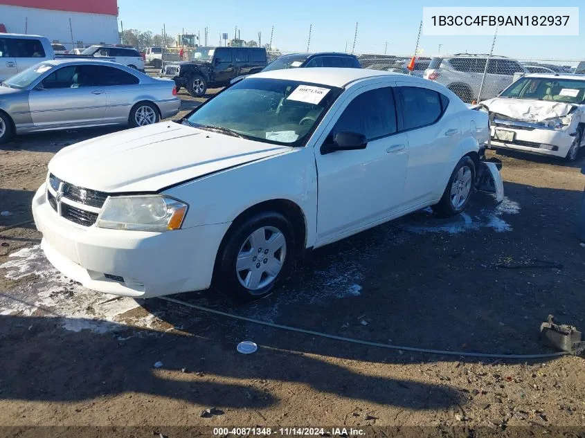 2010 Dodge Avenger Sxt VIN: 1B3CC4FB9AN182937 Lot: 40871348