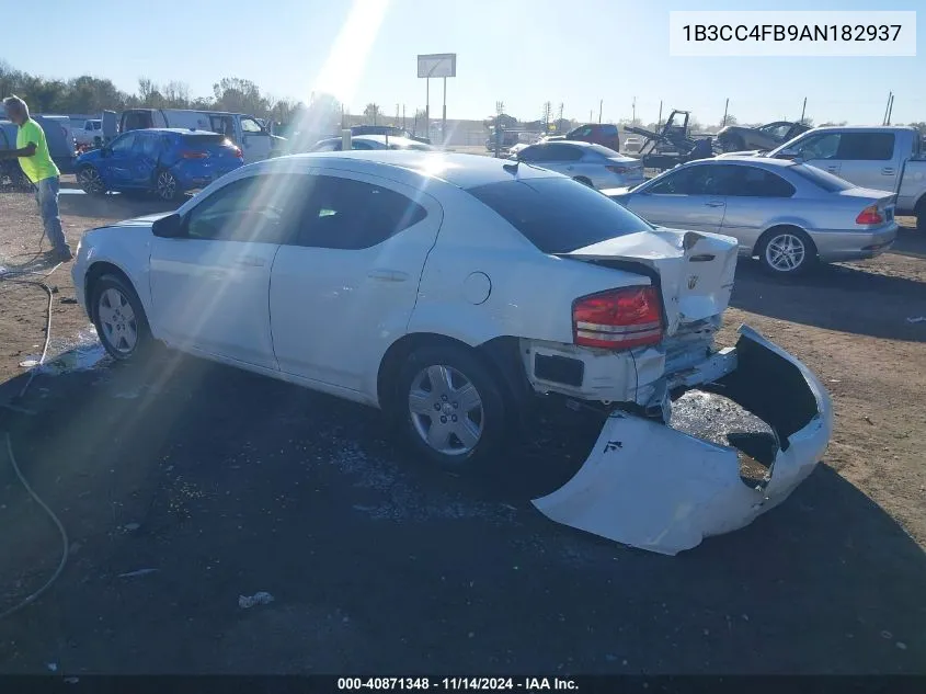 2010 Dodge Avenger Sxt VIN: 1B3CC4FB9AN182937 Lot: 40871348