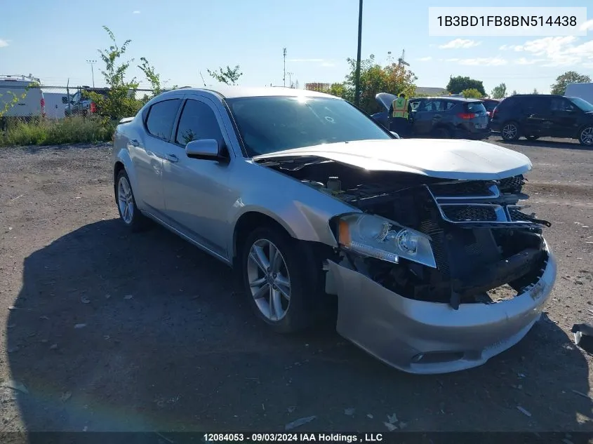 1B3BD1FB8BN514438 2011 Dodge Avenger Mainstreet