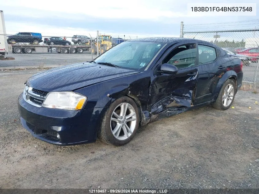 2011 Dodge Avenger Sxt VIN: 1B3BD1FG4BN537548 Lot: 12110457