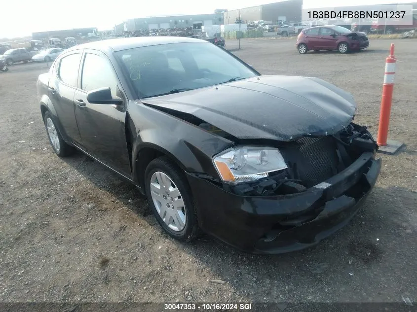 2011 Dodge Avenger Express VIN: 1B3BD4FB8BN501237 Lot: 30047353