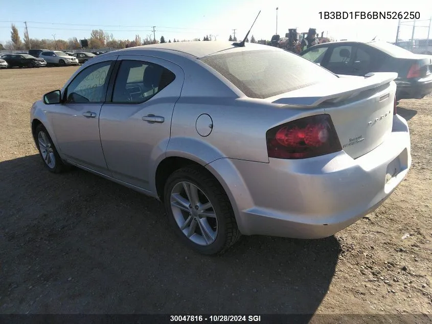 1B3BD1FB6BN526250 2011 Dodge Avenger Mainstreet