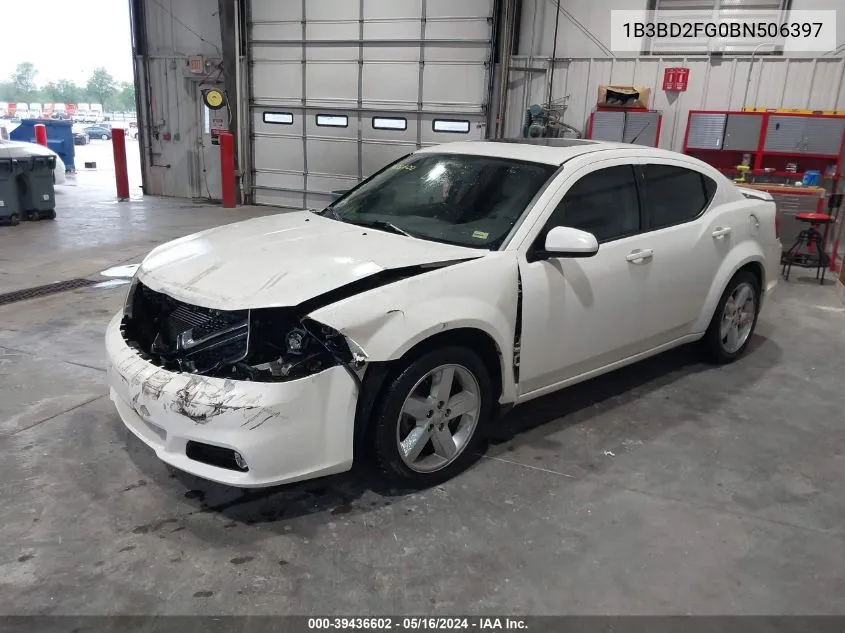 2011 Dodge Avenger Lux VIN: 1B3BD2FG0BN506397 Lot: 39436602