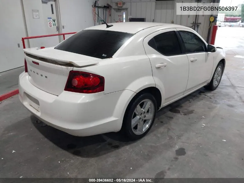 2011 Dodge Avenger Lux VIN: 1B3BD2FG0BN506397 Lot: 39436602