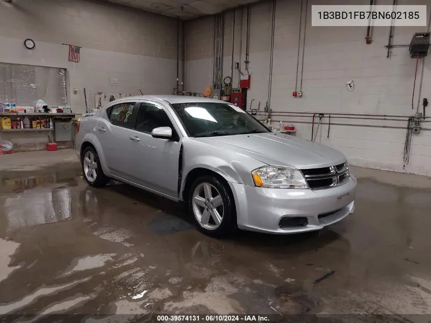 2011 Dodge Avenger Mainstreet VIN: 1B3BD1FB7BN602185 Lot: 39574131