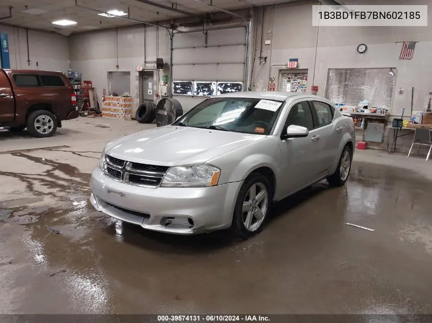 2011 Dodge Avenger Mainstreet VIN: 1B3BD1FB7BN602185 Lot: 39574131