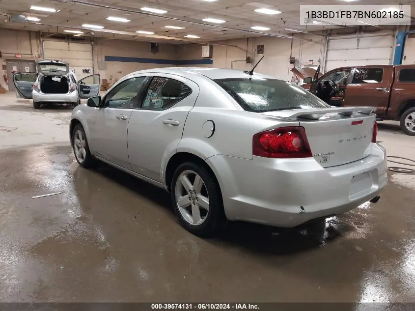 2011 Dodge Avenger Mainstreet VIN: 1B3BD1FB7BN602185 Lot: 39574131