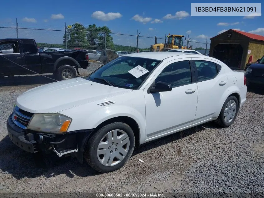 2011 Dodge Avenger Express VIN: 1B3BD4FB3BN621091 Lot: 39603502