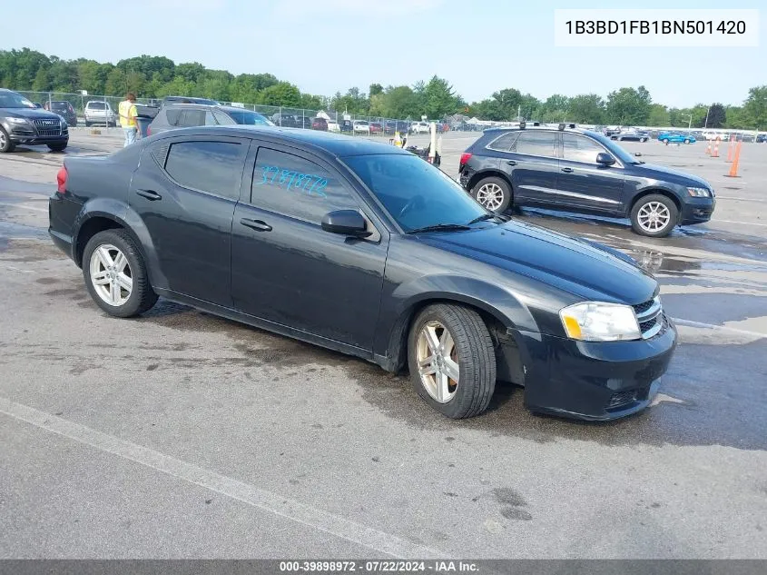 2011 Dodge Avenger Mainstreet VIN: 1B3BD1FB1BN501420 Lot: 39898972