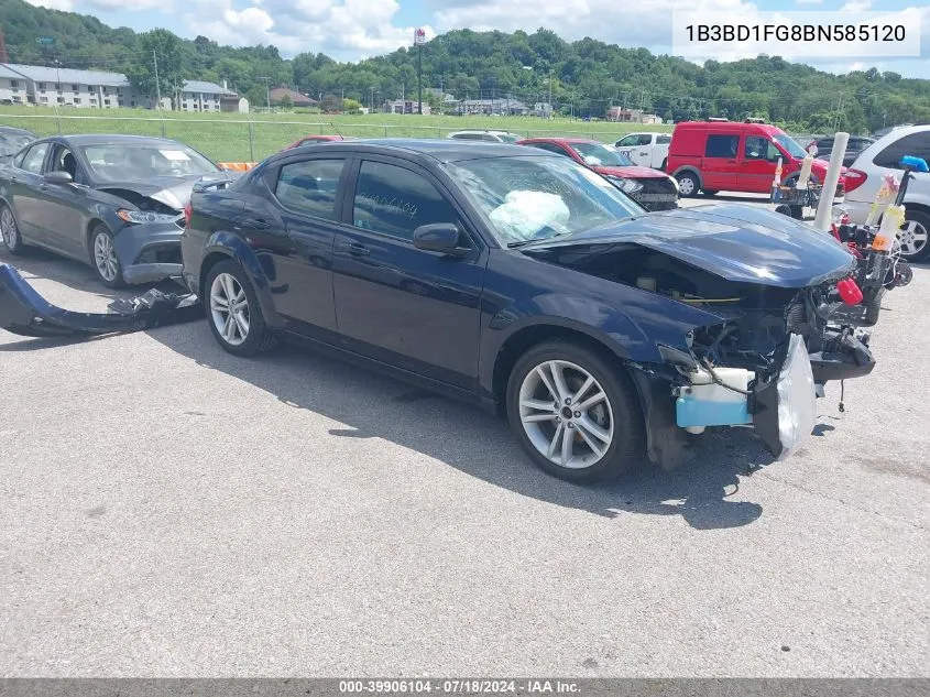 2011 Dodge Avenger Mainstreet VIN: 1B3BD1FG8BN585120 Lot: 39906104