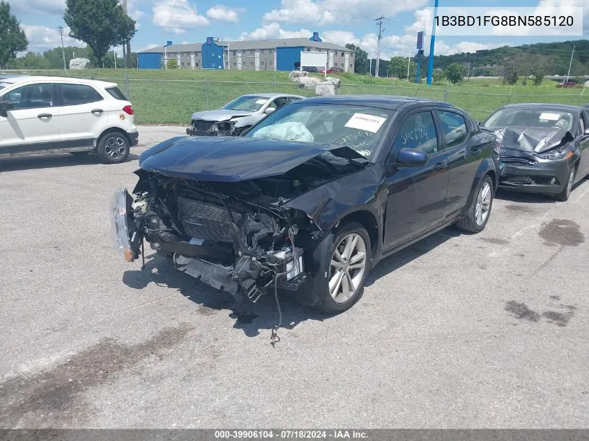 2011 Dodge Avenger Mainstreet VIN: 1B3BD1FG8BN585120 Lot: 39906104