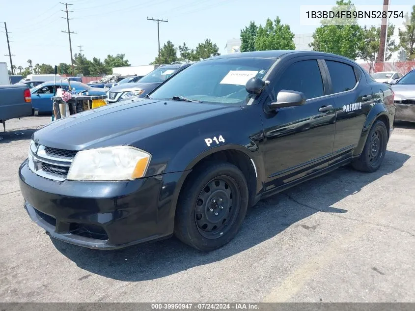 2011 Dodge Avenger Express VIN: 1B3BD4FB9BN528754 Lot: 39950947