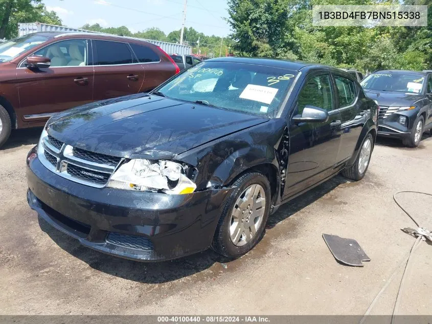 2011 Dodge Avenger Express VIN: 1B3BD4FB7BN515338 Lot: 40100440