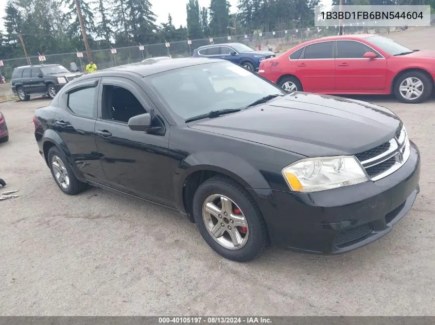 2011 Dodge Avenger Mainstreet VIN: 1B3BD1FB6BN544604 Lot: 40105197