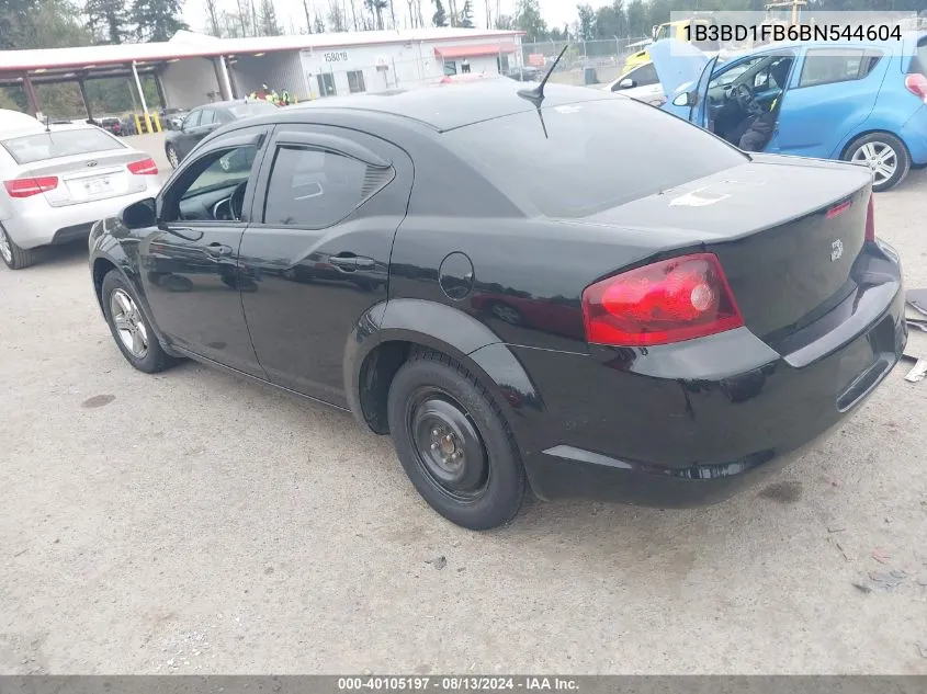 2011 Dodge Avenger Mainstreet VIN: 1B3BD1FB6BN544604 Lot: 40105197