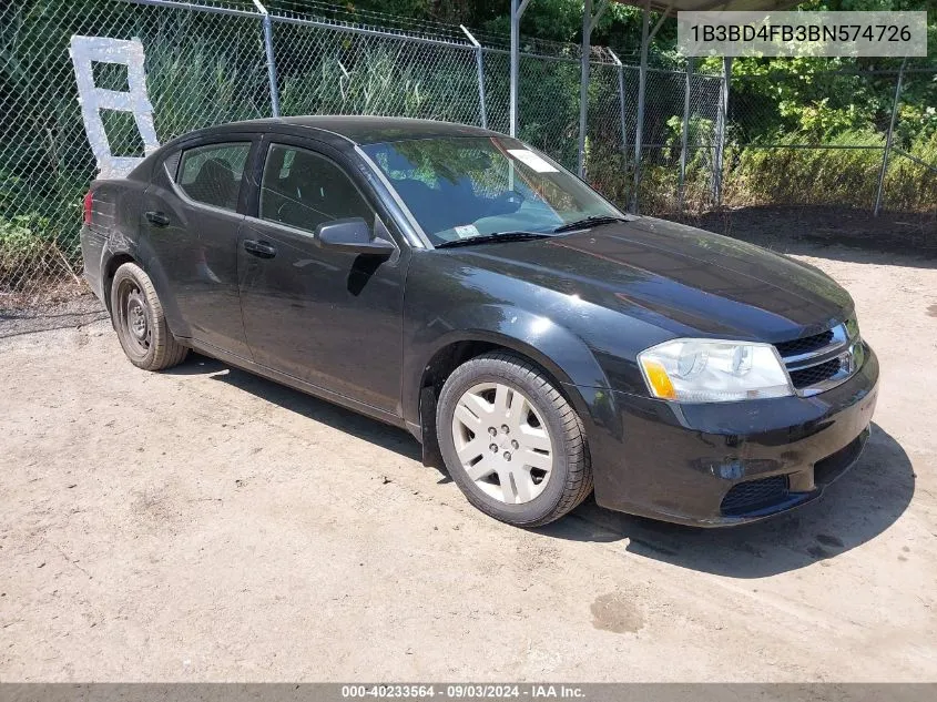 1B3BD4FB3BN574726 2011 Dodge Avenger Express