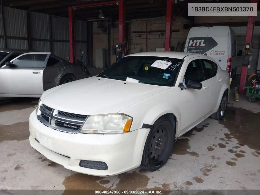 2011 Dodge Avenger Express VIN: 1B3BD4FBXBN501370 Lot: 40247958