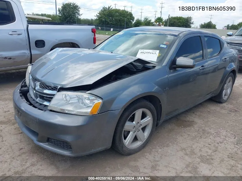 2011 Dodge Avenger Mainstreet VIN: 1B3BD1FB1BN605390 Lot: 40255163