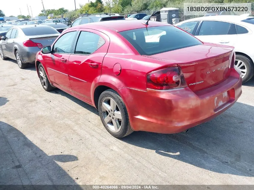 2011 Dodge Avenger Lux VIN: 1B3BD2FGXBN573220 Lot: 40264066