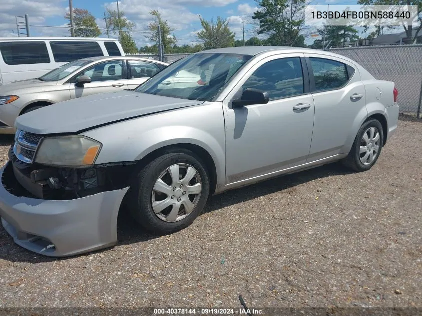 2011 Dodge Avenger Express VIN: 1B3BD4FB0BN588440 Lot: 40378144