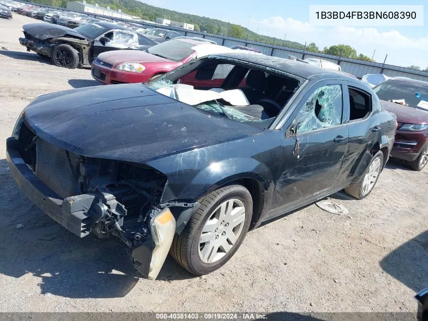 2011 Dodge Avenger Express VIN: 1B3BD4FB3BN608390 Lot: 40381403