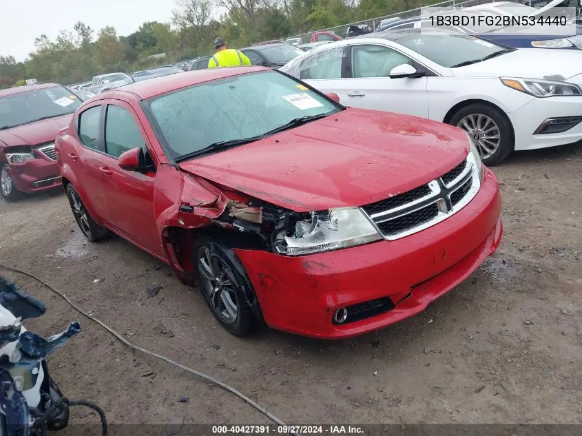 2011 Dodge Avenger Mainstreet VIN: 1B3BD1FG2BN534440 Lot: 40427391