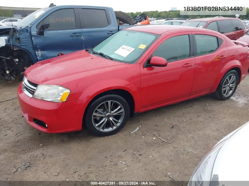 2011 Dodge Avenger Mainstreet VIN: 1B3BD1FG2BN534440 Lot: 40427391