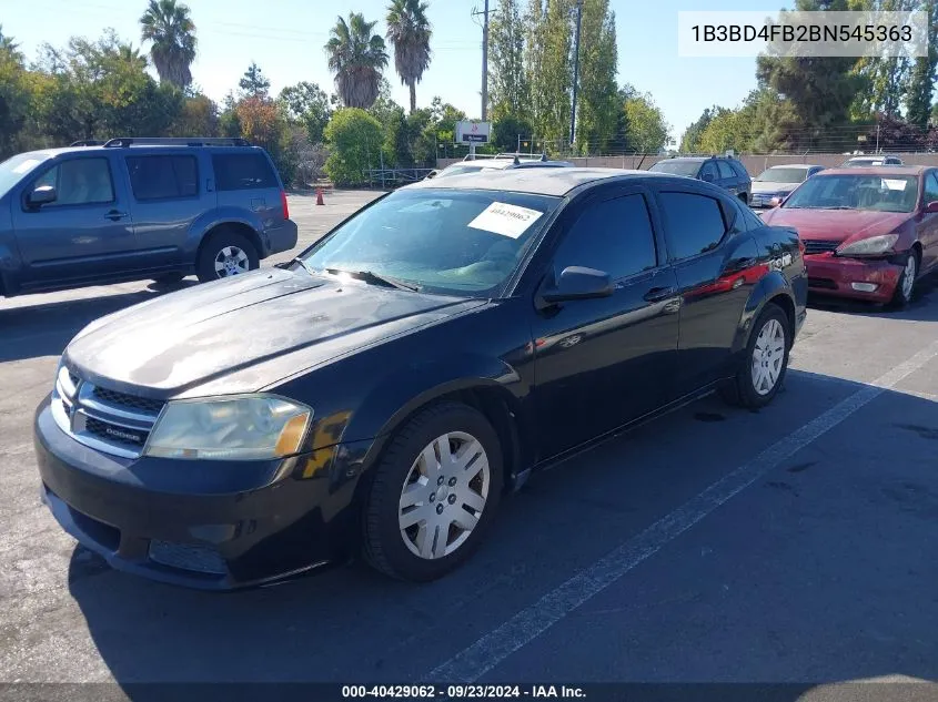 2011 Dodge Avenger Express VIN: 1B3BD4FB2BN545363 Lot: 40429062