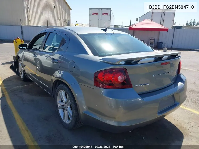 2011 Dodge Avenger Mainstreet VIN: 1B3BD1FG2BN584710 Lot: 40429948