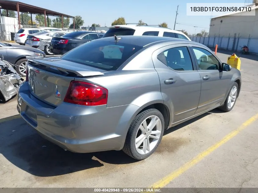 2011 Dodge Avenger Mainstreet VIN: 1B3BD1FG2BN584710 Lot: 40429948