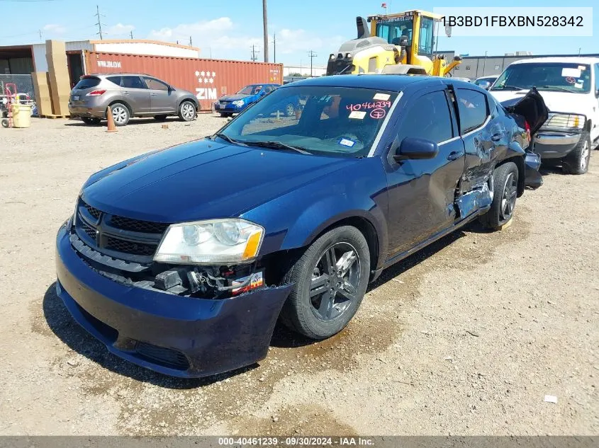 2011 Dodge Avenger Mainstreet VIN: 1B3BD1FBXBN528342 Lot: 40461239