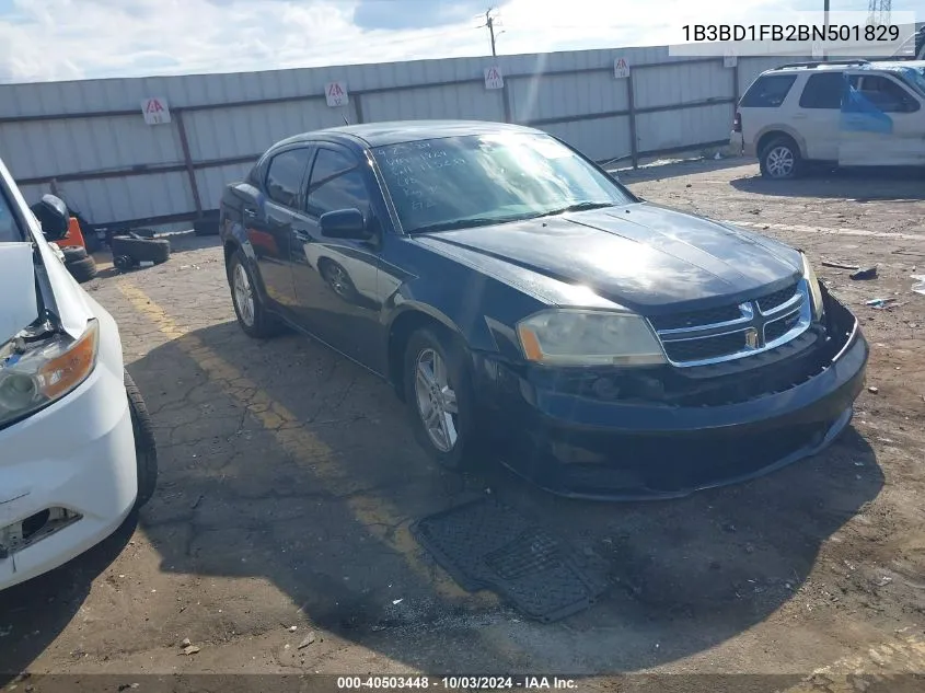 2011 Dodge Avenger Mainstreet VIN: 1B3BD1FB2BN501829 Lot: 40503448