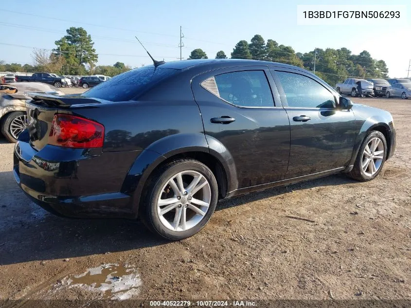 2011 Dodge Avenger Mainstreet VIN: 1B3BD1FG7BN506293 Lot: 40522279