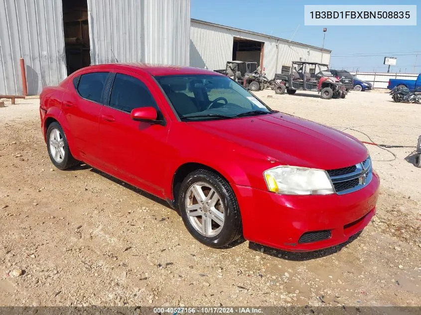 2011 Dodge Avenger Mainstreet VIN: 1B3BD1FBXBN508835 Lot: 40527156