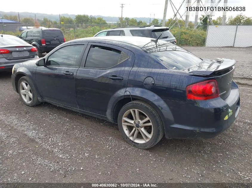 2011 Dodge Avenger Mainstreet VIN: 1B3BD1FG1BN506838 Lot: 40530062